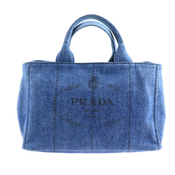 2004023002017 1 Prada Denim Canapa Tote Bag Blue