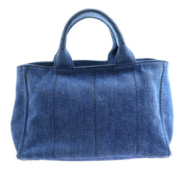 2004023002017 3 Prada Denim Canapa Tote Bag Blue