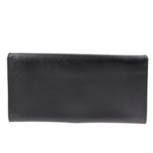 2004033002020 3 Salvatore Ferragamo Gancini Leather Long Wallet Black