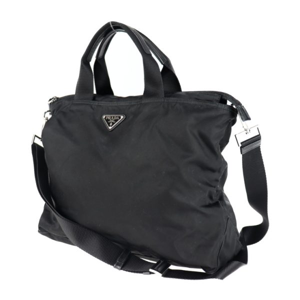 2004113002023 2 Prada Nylon Handbag Black