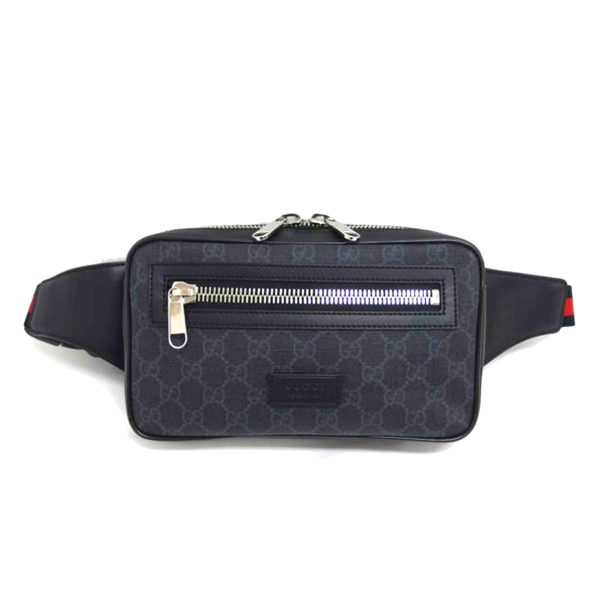 20046 1 Gucci GG Supreme Body Bag Black