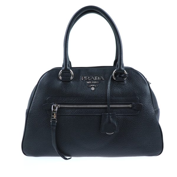 2005023007058 1 Prada Leather Handbag Black