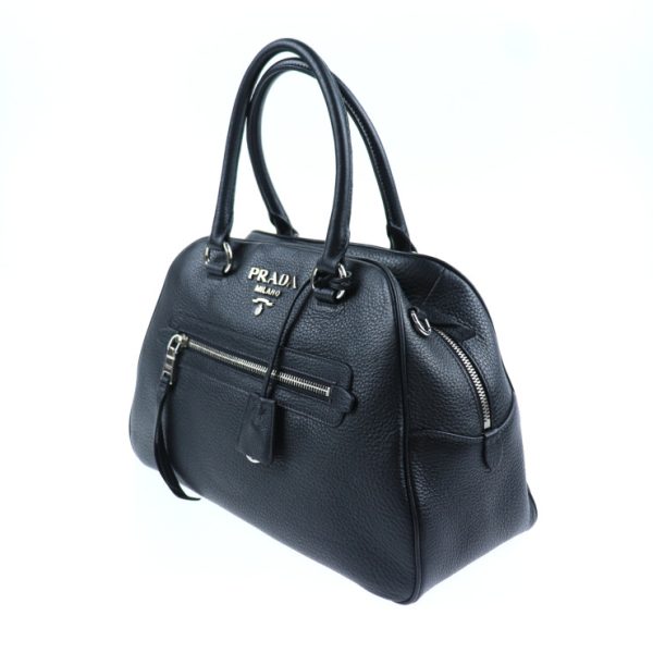 2005023007058 2 Prada Leather Handbag Black