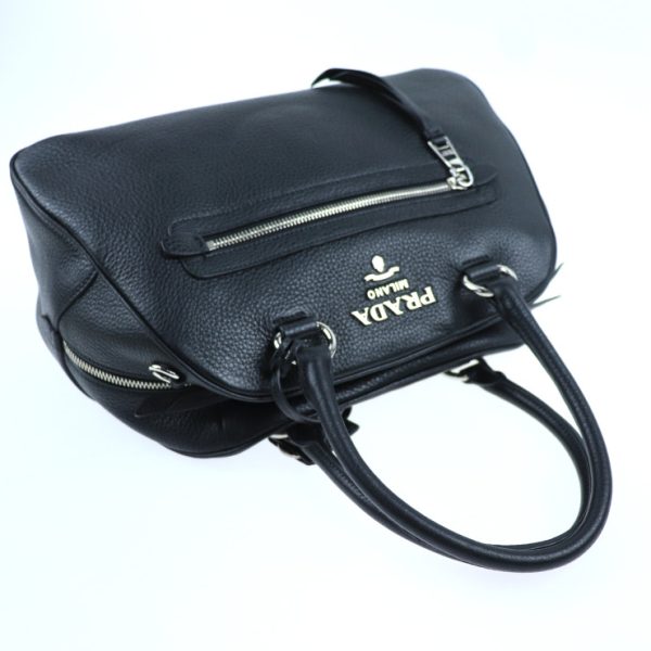 2005023007058 5 Prada Leather Handbag Black