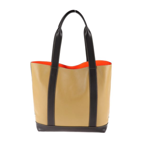 2005083007095 3 Loewe Oro Leather Tote Bag Beige Brown Orange