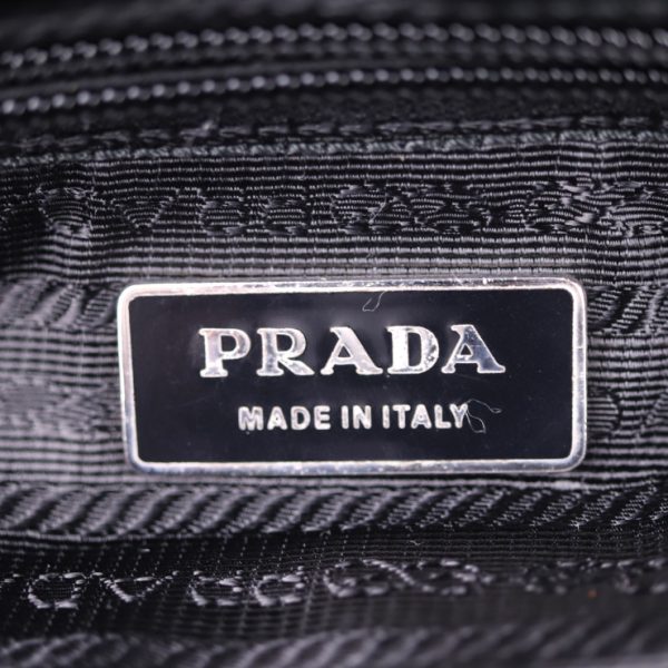 2006063008110 8 Prada Nylon Leather Boston Bag Black