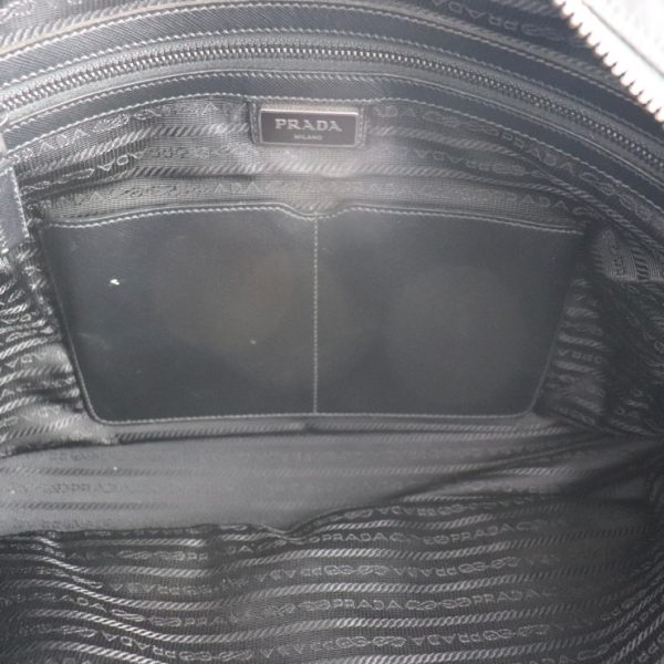 2007073002059 8 Prada Nylon Leather Briefcase Black