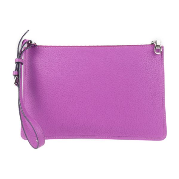 2007103002047 3 Loewe Leather Wristlet Clutch Bag Purple