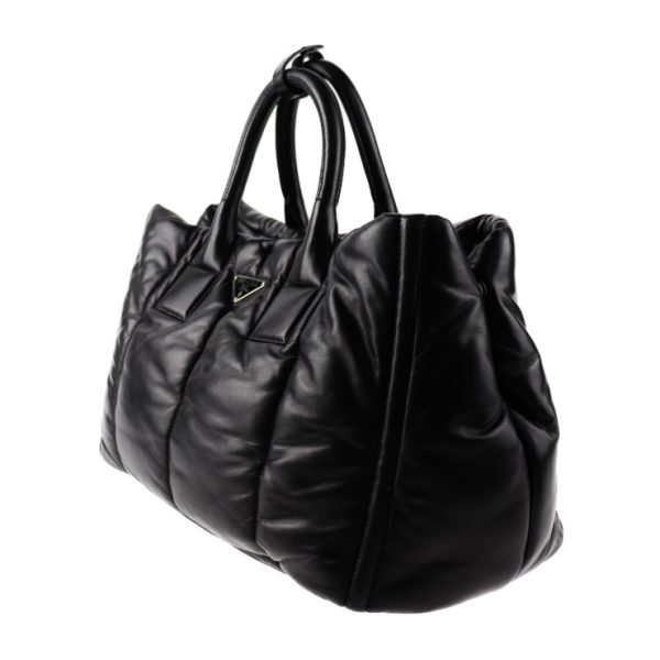 2008073007119 2 Prada Lambskin Bomber Handbag Black