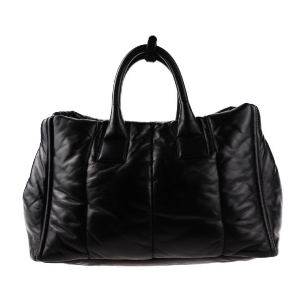 2008073007119 3 Prada Lambskin Bomber Handbag Black