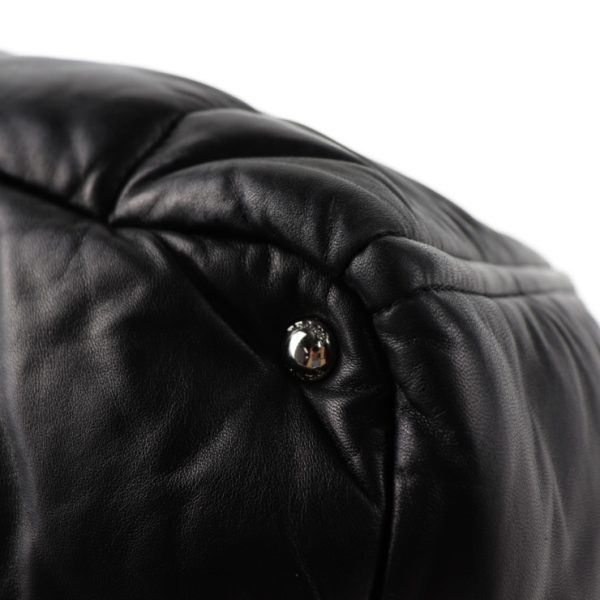 2008073007119 6 Prada Lambskin Bomber Handbag Black