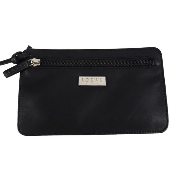 2008093002144 8 Loewe Leather Shoulder Bag Black