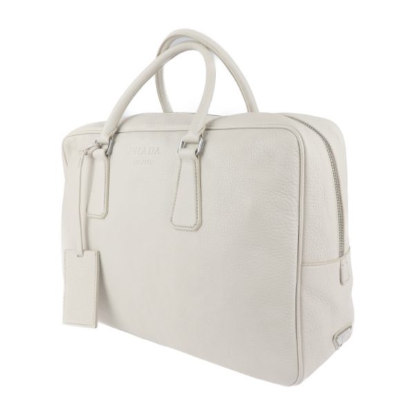 2008103007118 2 Prada Leather Boston Bag Ivory