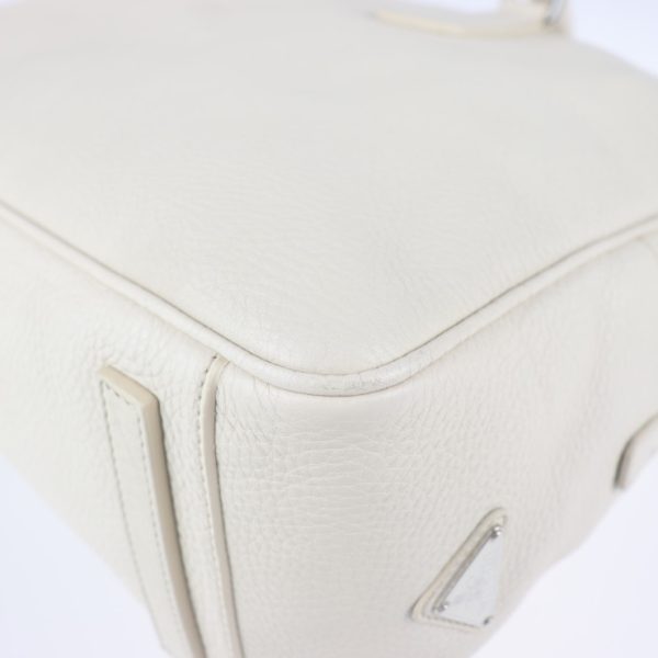 2008103007118 6 Prada Leather Boston Bag Ivory