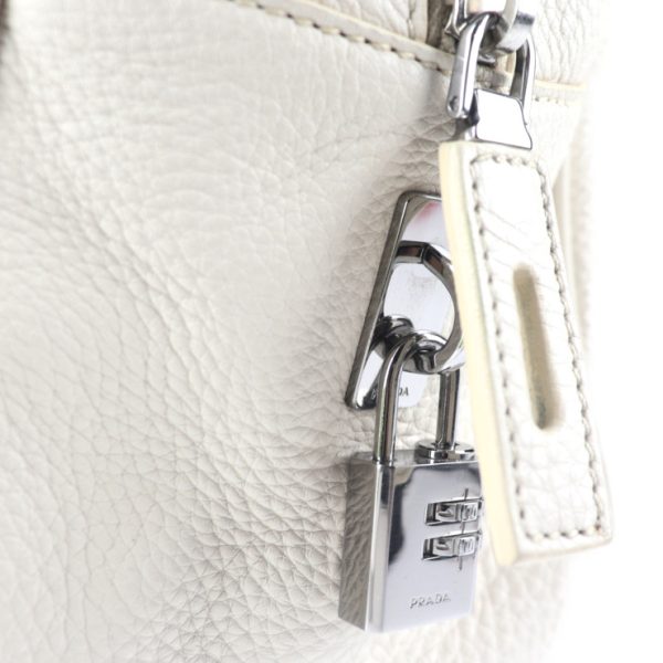 2008103007118 7 Prada Leather Boston Bag Ivory