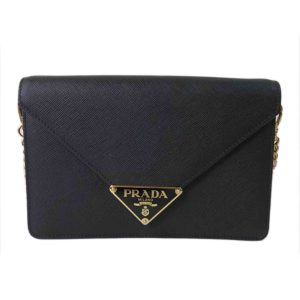 20083 1 Prada Saffiano Long Wallet Black