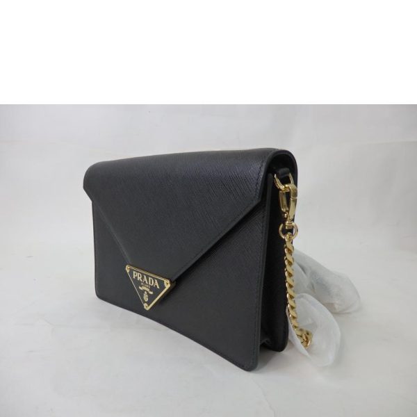 20083 3 Prada Saffiano Leather Shoulder Bag Triangle Logo