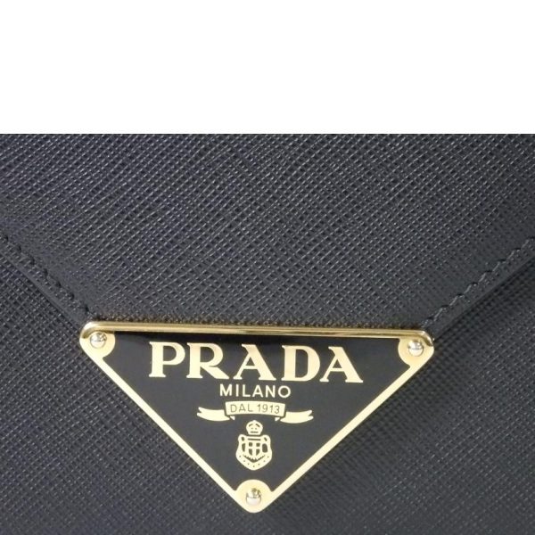 20083 8 Prada Saffiano Leather Shoulder Bag Triangle Logo