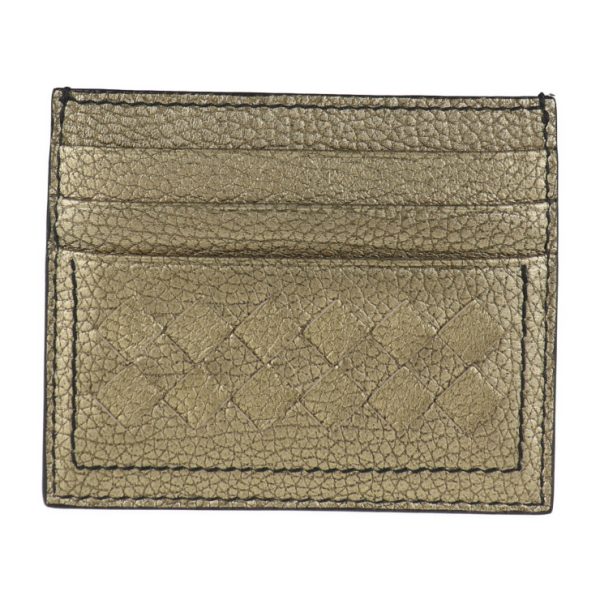 2009093007230 3 Bottega Veneta Intrecciato Card Case Leather Gold