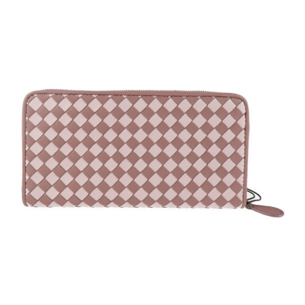 2009093007231 3 Bottega Veneta Intrecciato Long Wallet Leather Rose Quartz