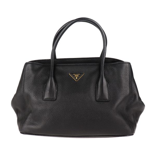 2009123002175 1 Prada Leather Tote Bag Black