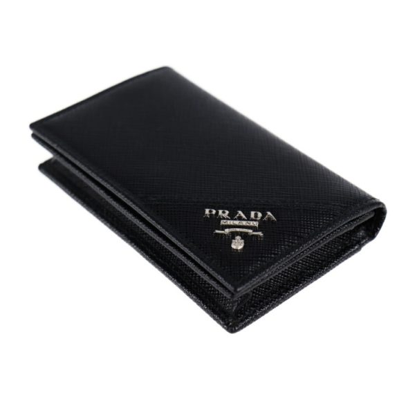 2009123002200 5 Prada Saffiano Leather Card Case Black