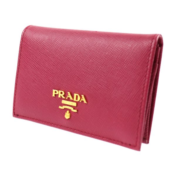 2010033002055 2 Prada Saffiano Leather Card Case Pink