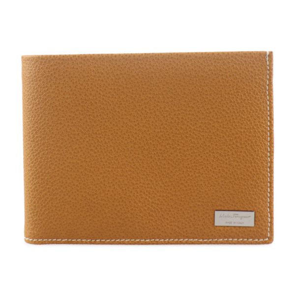 2010063002114 1 Salvatore Ferragamo Bifold Leather Wallet Camel