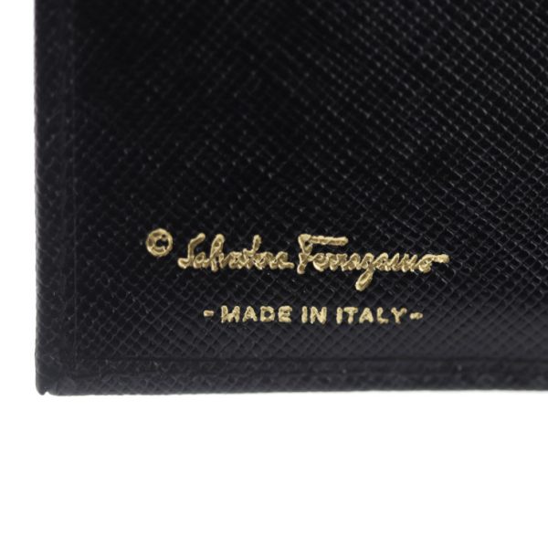 2010073001159 8 Salvatore Ferragamo Gancini Leather Bifold Wallet Black