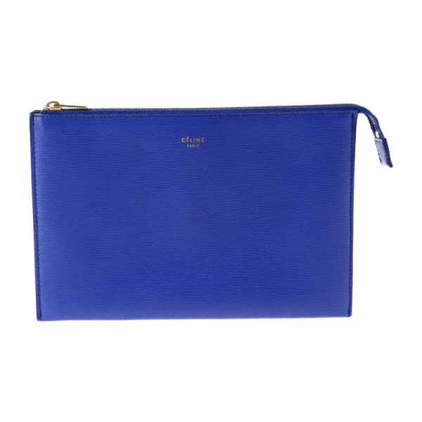 2010073001167 1 Celine Trio Leather Pouch Blue