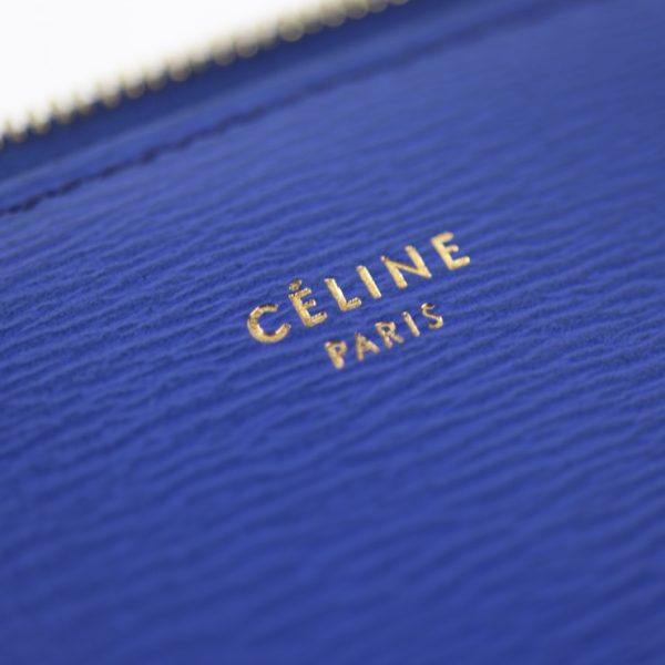 2010073001167 9 Celine Trio Leather Pouch Blue