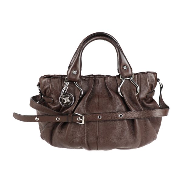 2010113004128 1 Celine Pillow Leather Handbag Brown