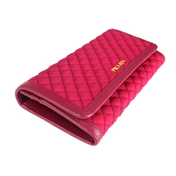 2010113004132 4 Prada Nylon Leather Long Wallet Pink