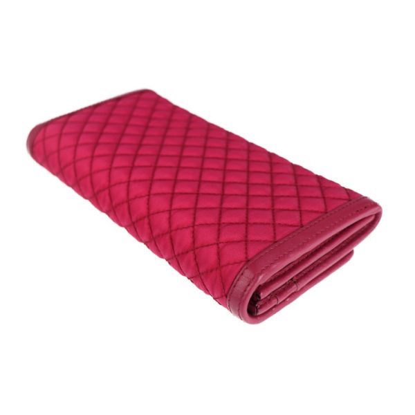 2010113004132 5 Prada Nylon Leather Long Wallet Pink