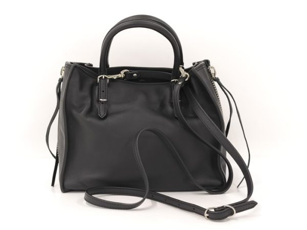 oppo 256 Balenciaga Paper Mini Leather Shoulder Bag Black