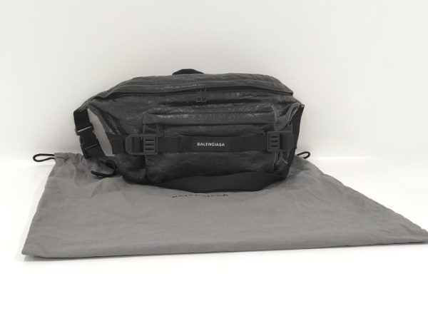 2010199259100007 10 Balenciaga Army Body Bag Leather Black