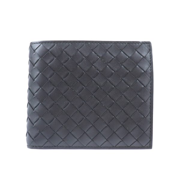 2011023002099 1 Bottega Veneta Intrecciato Bifold Wallet Leather Dark Brown