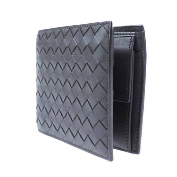 2011023002099 2 Bottega Veneta Intrecciato Bifold Wallet Leather Dark Brown