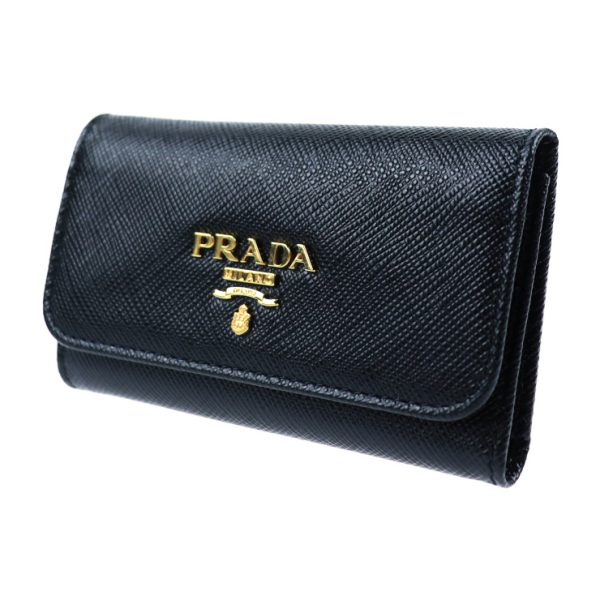 2011023002109 1 Prada Saffiano Leather Key Case Nero