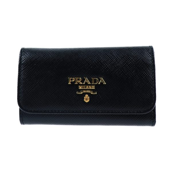 2011023002109 2 Prada Saffiano Leather Key Case Nero