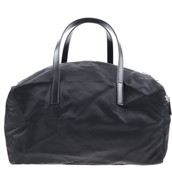 2011033007088 3 Prada Nylon Leather Boston Bag Black