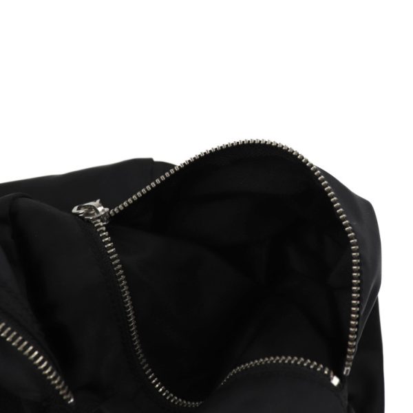 2011033007088 9 Prada Nylon Leather Boston Bag Black