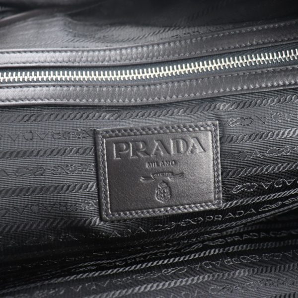 2011063007177 9 Prada Leather Boston Bag Black