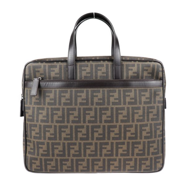 2011113002160 1 Fendi Business Bag PVC Leather Brown Zucca Pattern