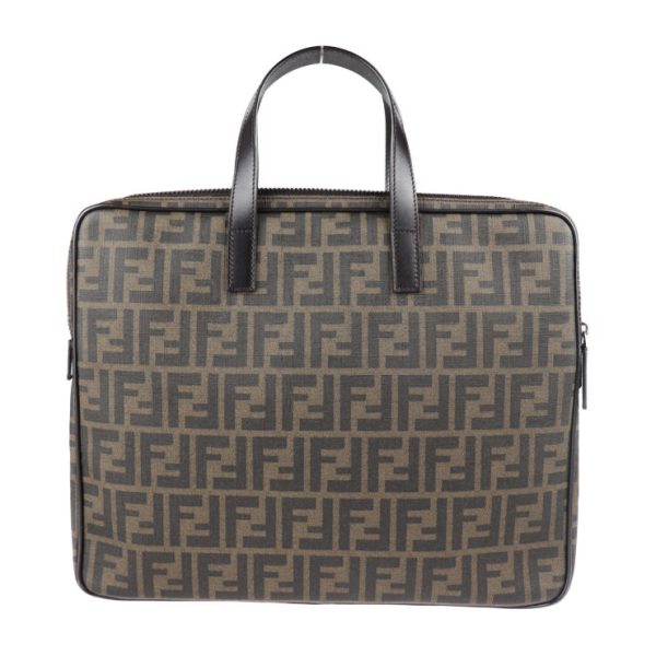 2011113002160 3 Fendi Business Bag PVC Leather Brown Zucca Pattern