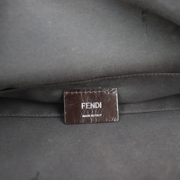 2011113002160 9 Fendi Business Bag PVC Leather Brown Zucca Pattern