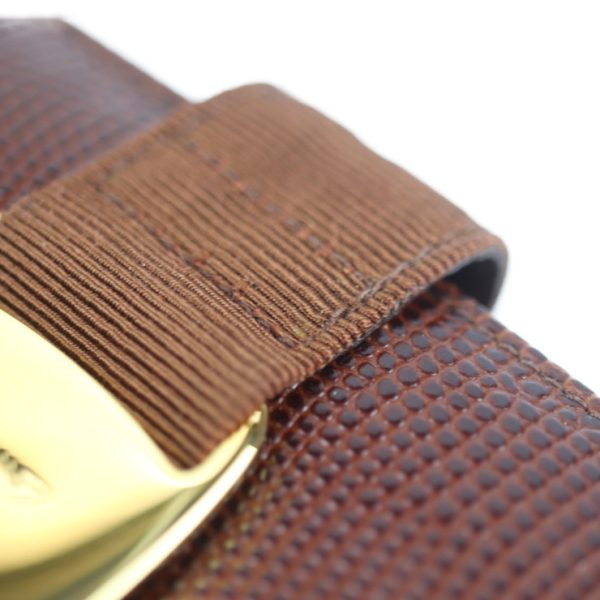 2012053002109 8 Salvatore Ferragamo Vala Lizard Calf Pass Case Brown