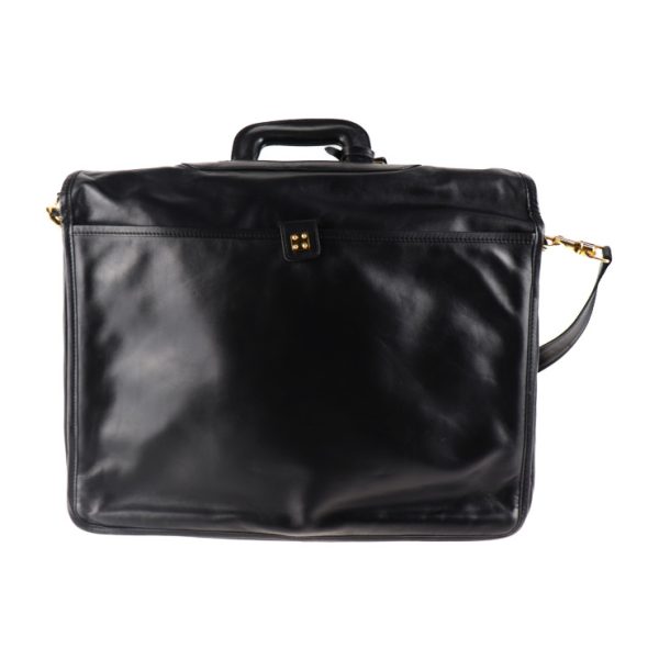 2012083007153 3 Loewe Anagram Leather Briefcase Black