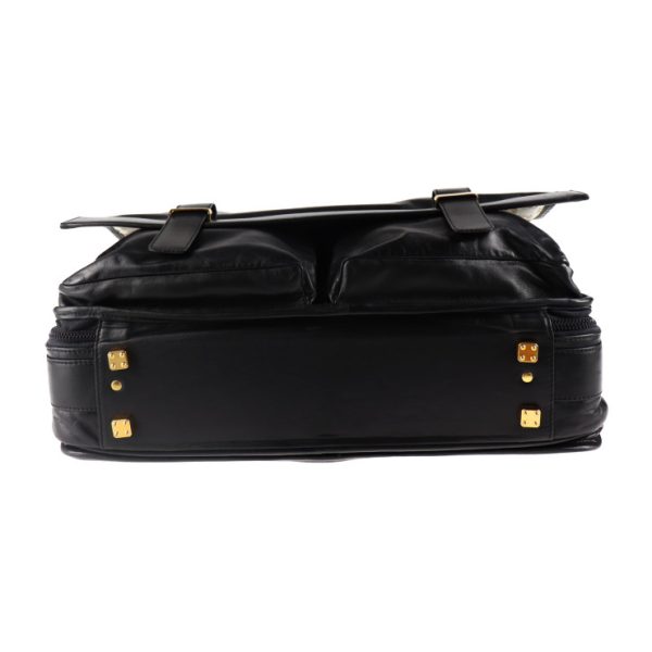 2012083007153 4 Loewe Anagram Leather Briefcase Black