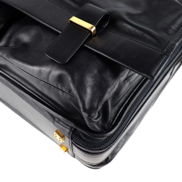 2012083007153 6 Loewe Anagram Leather Briefcase Black